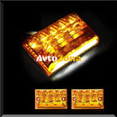 Комплект от 2 броя LED ЛЕД плафон за регистрационен номер оранжев жълто-бяло за камион ремарке каравана бус ван трактор и др. 12V - Avtozona