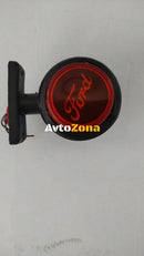 Комплект от 2 броя LED ЛЕД страничен габарит рогче 12 -24V оранжево - червено “old school” Неон Ефект с лого FD - Avtozona