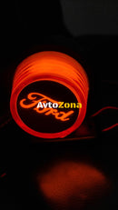 Комплект от 2 броя LED ЛЕД страничен габарит рогче 12 -24V оранжево - червено “old school” Неон Ефект с лого FD - Avtozona