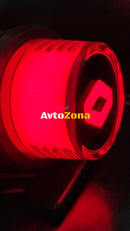 Комплект от 2 броя LED ЛЕД страничен габарит рогче 12 -24V оранжево - червено “old school” Неон Ефект с лого RNT - Avtozona