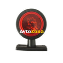 Комплект от 2 броя LED ЛЕД страничен габарит рогче 12 -24V оранжево - червено “old school” Неон Ефект с лого SCA - Avtozona