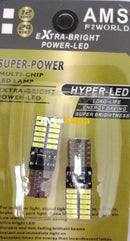 Комплект от 2 броя T10 Led крушки W5W 24SMD 12V-24V бяла светлина в блистер - Avtozona