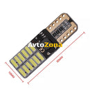 Комплект от 2 броя T10 Led крушки W5W 24SMD 12V-24V бяла светлина в блистер - Avtozona
