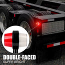 Комплект от 2 броя 12-24V ЛЕД LED диодни странични маркери рогчета светлини за камион ремарке каравана кемпер АТВ бяло-червено - Avtozona