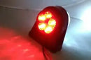 Комплект от 2 броя -12-V24V LED ЛЕД Гумени Диодени Странични Маркери Рогчета Светлини За Камион Ремарке Платформа Червено-Бяло - Avtozona