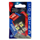 Комплект от 2 броя Лед Крушки За Габарит Т10 W5W LED 12 SMD Canbus 12V Бяла Светлина Canbus без грешки ASPIRING SERIES Photon - Avtozona