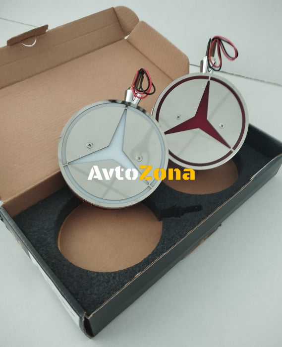 Комплект от 2бр Светодиодни LED Лед Габарити Обеци 24V бяло-червено Mer - Avtozona