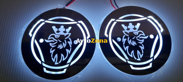 Комплект от 2бр Светодиодни LED Лед Габарити Обеци 24V бяло-червено SCA - Avtozona