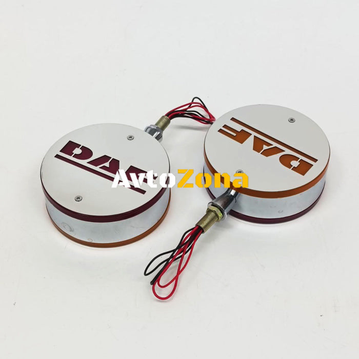 Комплект от 2бр Светодиодни LED Лед Габарити Обеци 24V оранжево-червено DF - Avtozona