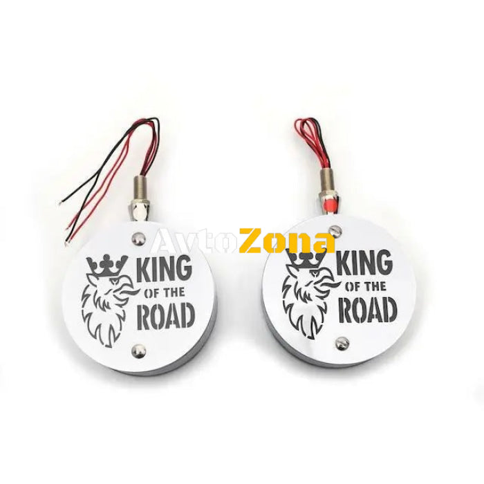 Комплект от 2бр Светодиодни LED Лед Габарити Обеци 24V оранжево-червено King - Avtozona