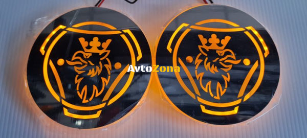 Комплект от 2бр Светодиодни LED Лед Габарити Обеци 24V оранжево-червено SCA - Avtozona