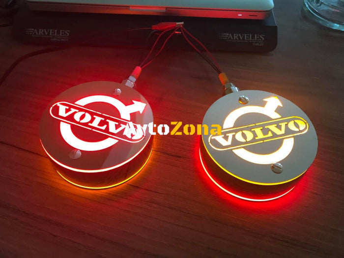Комплект от 2бр Светодиодни LED Лед Габарити Обеци 24V оранжево-червено VOL - Avtozona