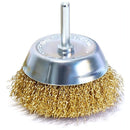 Комплект от 9 броя четки за бормашина плоски чашковидни вълнобразна стоманена тел цилиндрична опашка - Avtozona