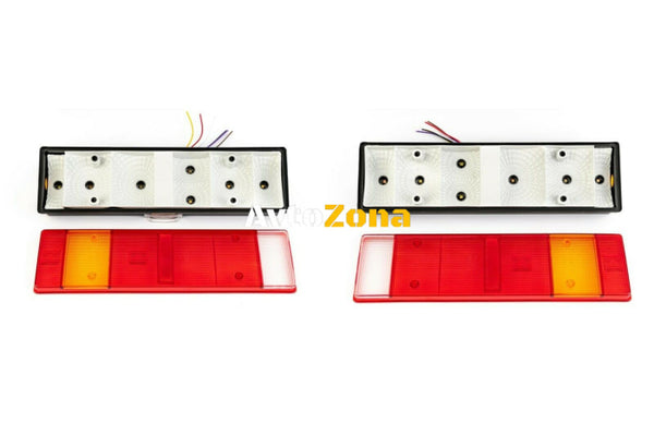 Комплект Стопове С Кабел 12V -24V 46cm x 13cm Подходящи за Бус Камион Тир Ремарке Караванa - Avtozona