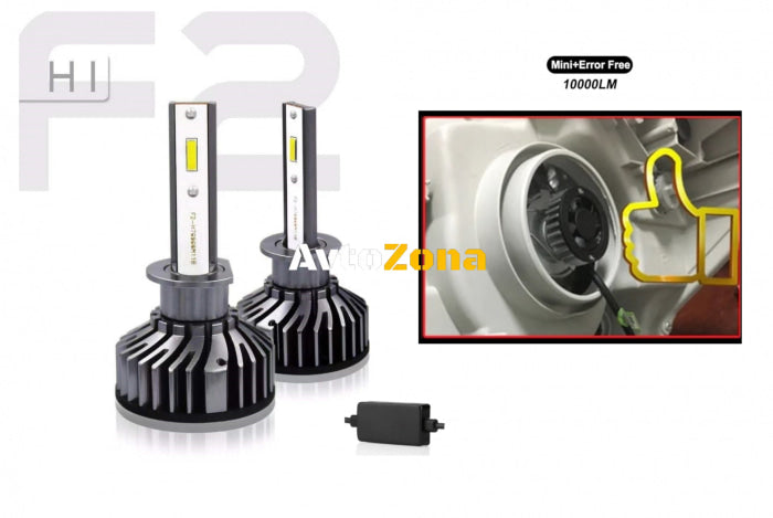 Комплект Умалени Mини Лед Led Диодни Крушки H1 Х1 12V 24V 72W 10000lm За Фарове Can Bus без Грешки - Avtozona