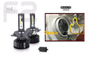 Комплект Умалени Мини Лед Led Диодни Крушки H4 Х4 12V 24V 72W 10000lm За Фарове Can Bus без Грешки къси/дълги - Avtozona
