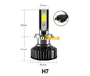 Комплект Умалени Мини Лед Led Диодни Крушки H7 Х7 12V 24V 72W 10000lm За Фарове Can Bus без Грешки - Avtozona
