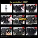 Комплект Умалени Мини Лед Led Диодни Крушки М3 H4 Х4 12V 24V 50W 5000lm за Трактори Мотоциклети Мотори Автомобили - Avtozona