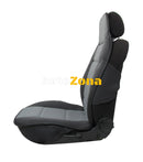 Комплект Универсална Тапицерия Тип Масажор 1 + 1 за Предни Седалки Лукс Сиво-Черно Текстил - Avtozona