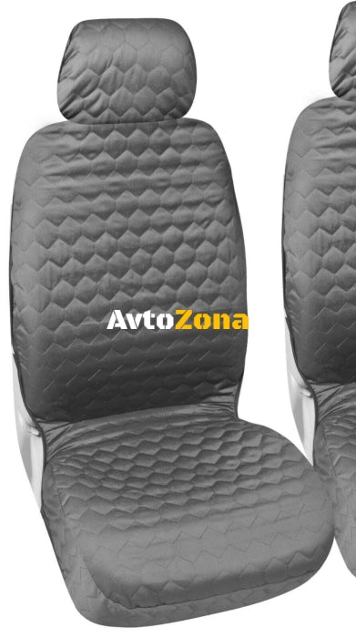 Комплект универсални 2 + 1 калъфи/тапицерия за бус - мек текстил - сиви - Avtozona