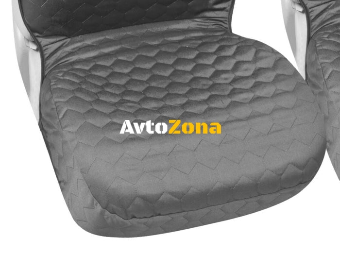 Комплект универсални 2 + 1 калъфи/тапицерия за бус - мек текстил - сиви - Avtozona