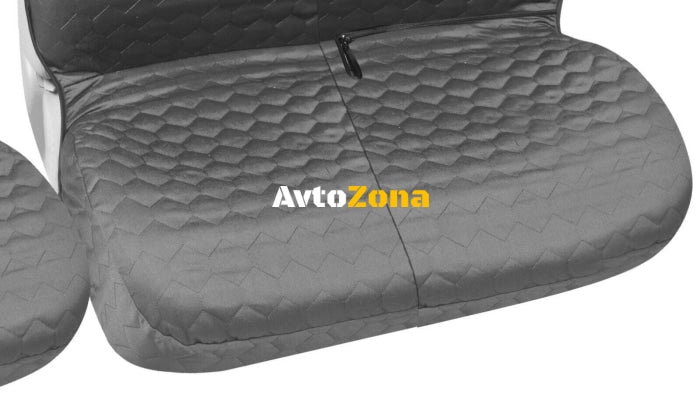 Комплект универсални 2 + 1 калъфи/тапицерия за бус - мек текстил - сиви - Avtozona