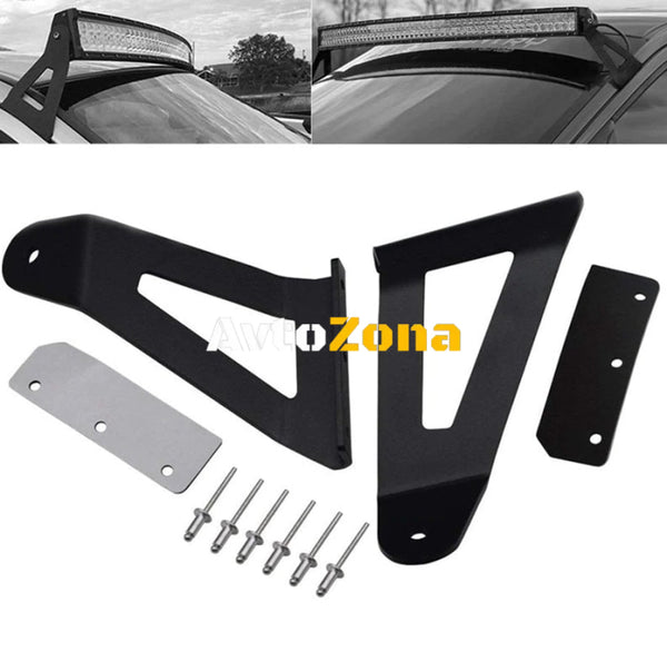 Комплект Универсални Стойки За Led Лед Диоден Бар Крепежни Скоби За Монтаж на Предното Стъкло Захващане под Вратата - Avtozona