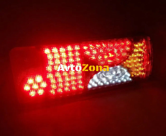 Комплект Задни Диодни LED Лед Стопове - 400mm x 150mm x 85mm 24V - с букса - подходящи за Камион Тир Ремарке Каравана Платформа - Avtozona