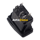 Копче Бутон За Вграждане За Интериорна Светлина Плафон Лампа LED Осветление 12V - 24V Надпис INTERIOR LIGHT Синя Светлина - Avtozona