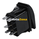 Копче Бутон За Вграждане за Буркан Маяк Блиц Светлини Аварийна Лампа LED Светлини 12V - 24V Надпис STROBE LIGHTS Синя Светлина - Avtozona