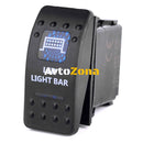 Копче Бутон За Вграждане за LED Лед Бар Халоген Светлини 12V - 24V Надпис LED LIGHT BAR Синя Светлина - Avtozona