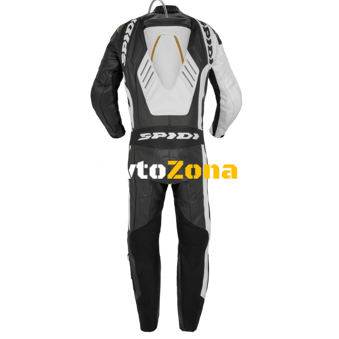 Кожен мото екип с гърбица SPIDI TRACK WIND PRO BLACK/GOLD - Avtozona