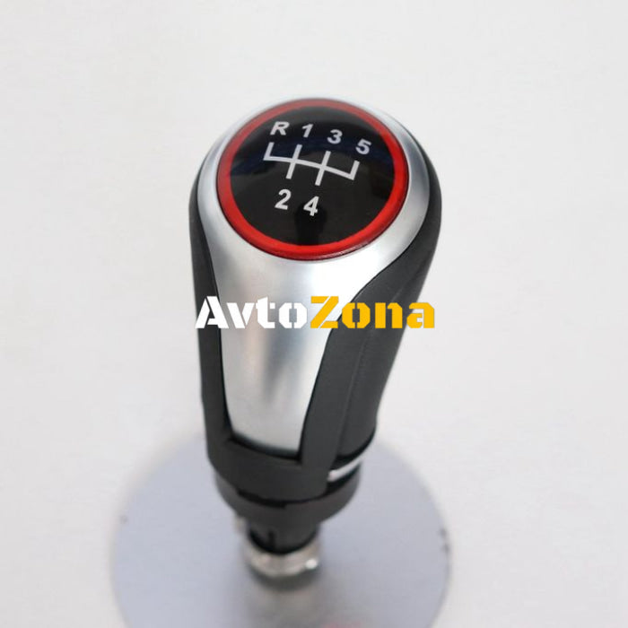 Кожена топка за скоростен лост Volkswagen Фолксваген Голф Golf Mk5 Mk6 Scirocco Jetta EOS 5 скорости - Avtozona