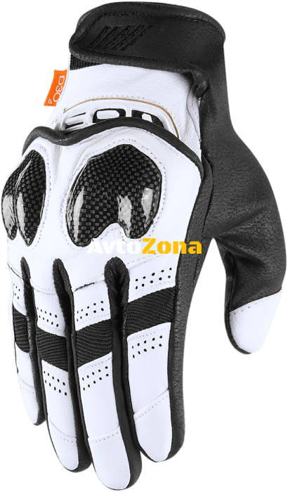 Кожени мото ръкавици ICON CONTRA2 - WHITE - Avtozona