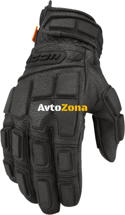 Кожени мото ръкавици ICON MOTORHEAD3 - BLACK - Avtozona