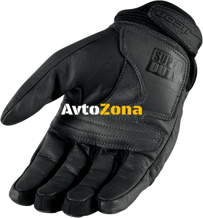 Кожени мото ръкавици ICON SUPERDUTY2 - BLACK - Avtozona