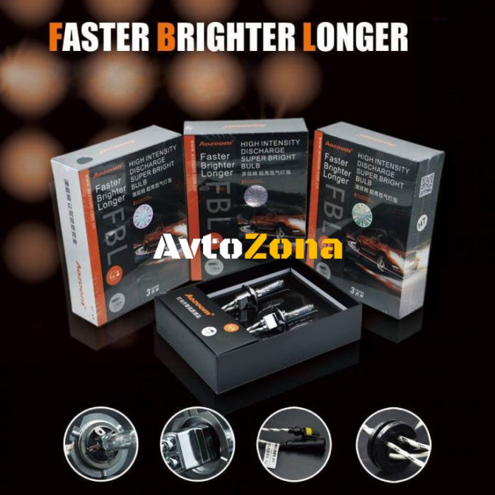 Крушка D2S - 5500K + 50% повече светлина Aozoom - с 3г. гаранция - Avtozona