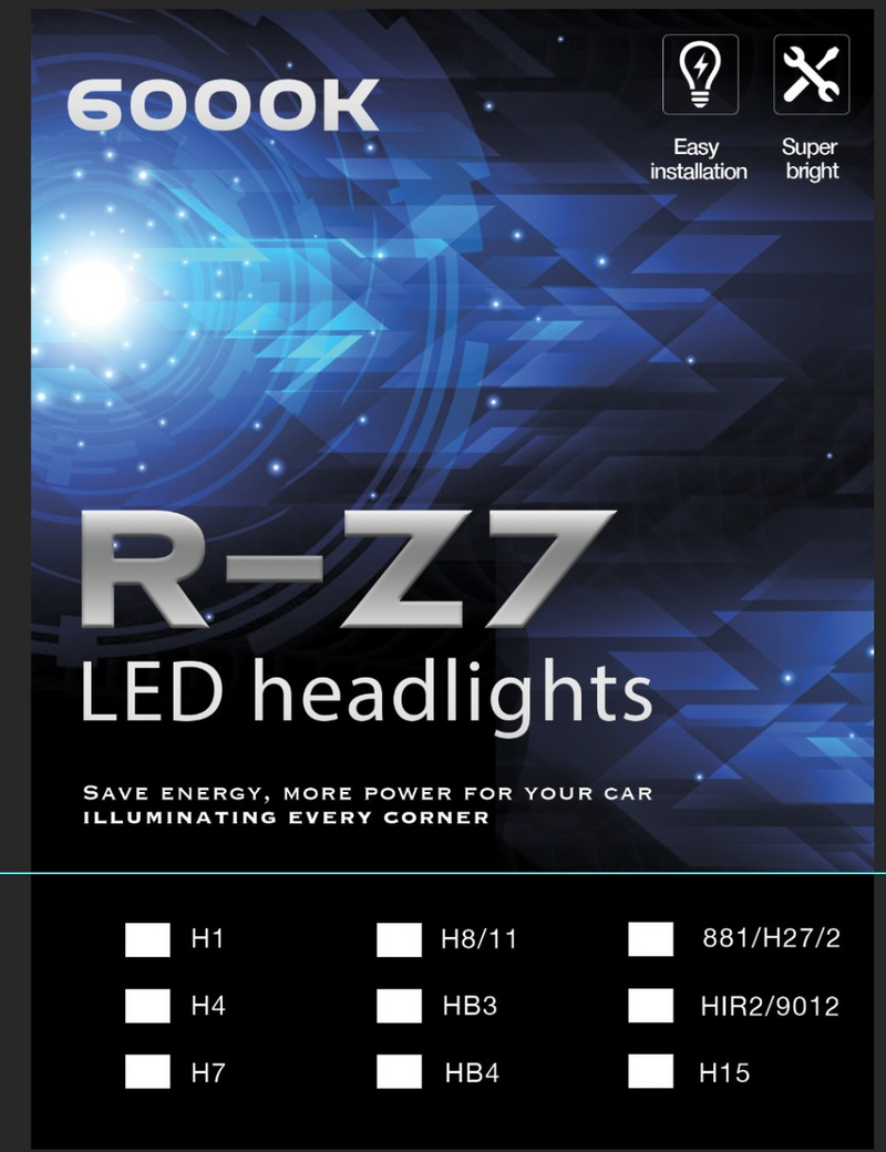 H7 LED R8Z7 CANBUS + DRIVER – Мощни и ефективни крушки с патентована охладителна система