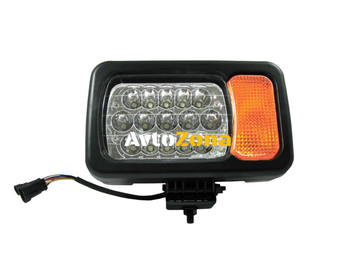 Ляв LED фар - къси / дълги светлини мигач рефлектор - подходящ за трактор комбайн багер и др - 16 диода - Avtozona