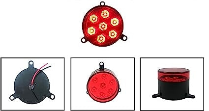 LED Червен Кръгъл Диоден Габарит 5 Диода 12-24V - Avtozona