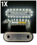LED Диоден Габарит Маркер Токос Със Стойка Бял 20 Диода 12V - 24V За Камион Бус Ван Ремарке Каравана Платформа - Avtozona