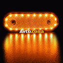 LED Диоден Габарит Със Стойка Червен или Жълт Цвят Маркер 20 Диода 12V - 24V - Avtozona