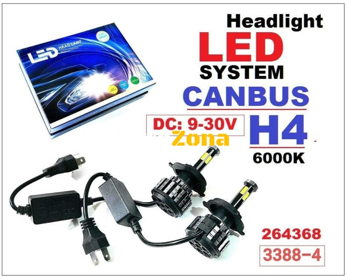 Led Крушки CANBUS -H 4 - (2 бр.) - Avtozona