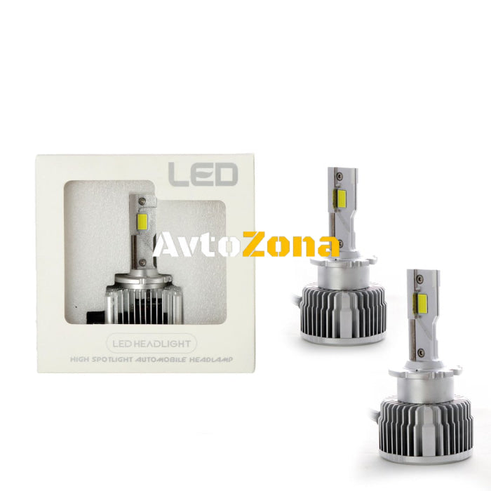 Лед крушки - Led система D2S D2R за подмяна на фабричен ксенон 50W - Canbus 6000K - 100% по силни от фабричен ксенон - Avtozona