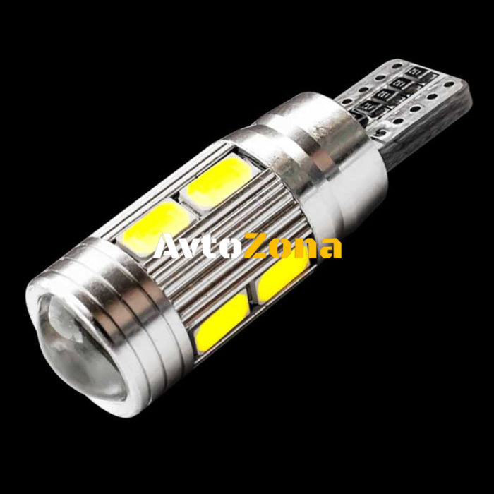 Лед Крушки За Габарит Т10 W5W LED 10 SMD Canbus 12V Бяла Светлина - Avtozona