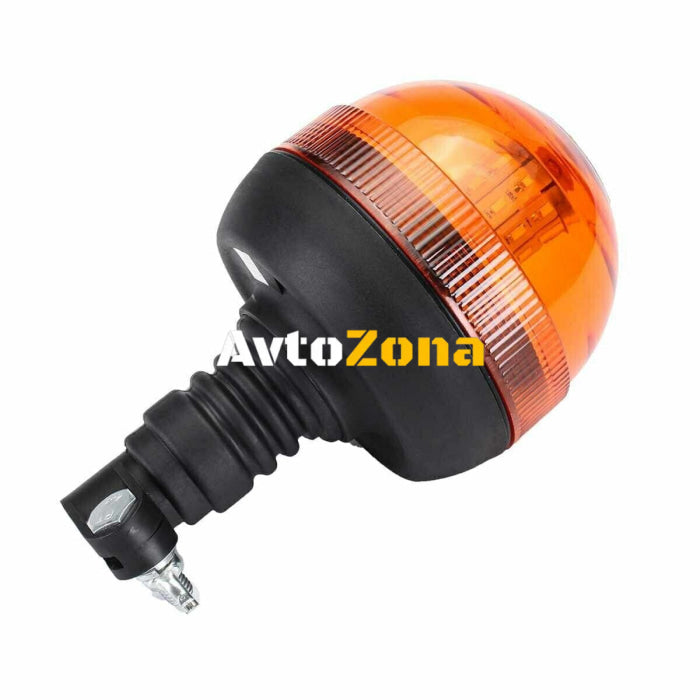 LED ЛЕД Аварийна Сигнална Лампа 40 Диода 3 Режима На Светлина Маяк Буркан Оранжева Жълта 12V - 24V Е-Mark E9 - Avtozona