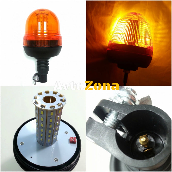 LED ЛЕД Аварийна/сигнална лампа Маяк буркан 12/24V - Avtozona
