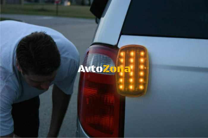 LED ЛЕД Аварийна/сигнална лампиа Маяк буркан с магнит 12/24V - Avtozona