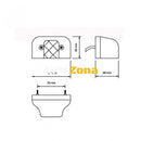 LED Лед Диоден Плафон Oсветление за Регистрационен Номер,12V - 24V За Ремарке Бус Каравана Платформа Червен - Avtozona