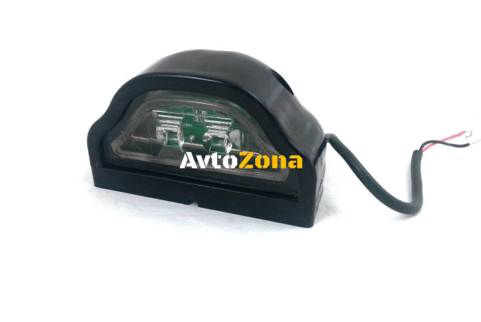 LED Лед Диоден Плафон Oсветление за Регистрационен Номер 12V За Ремарке Бус Каравана Платформа Черен - Avtozona